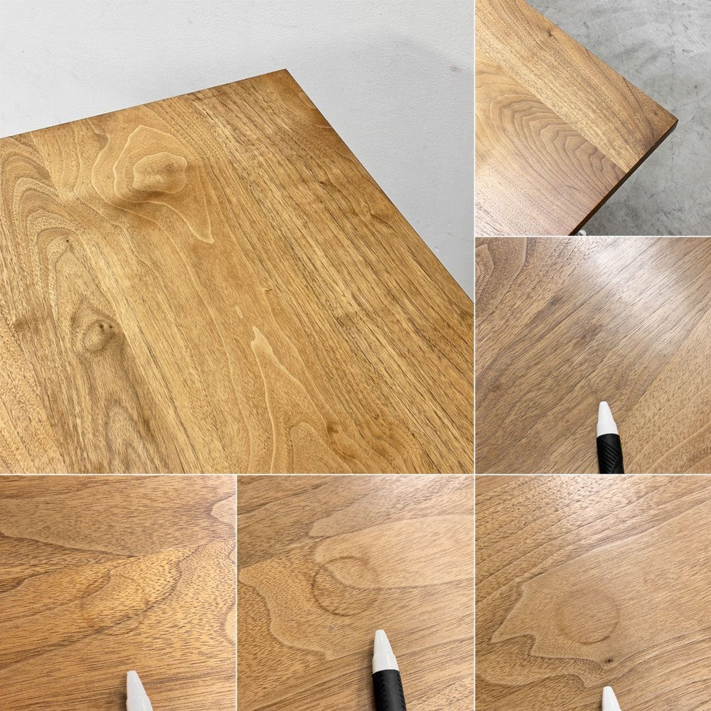 グリニッチ greeniche カフェテーブル Cafe Table ダイニングテーブル ウォールナット無垢材 × スチールレッグ インダストリアル 定価￥120,000- ●
