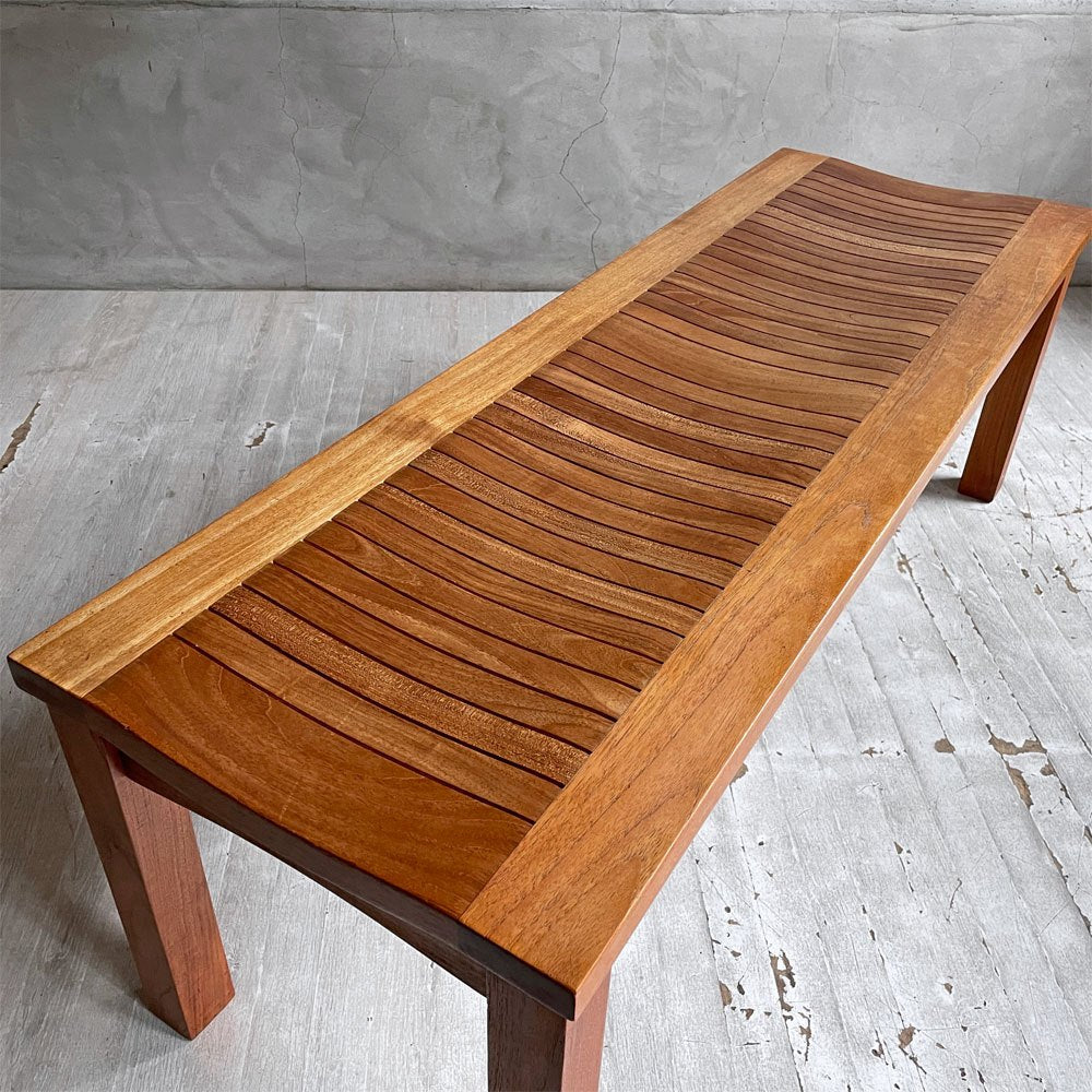 イスタナテラス ISTANA TERRACE バックレスベンチ Backless Bench 125 ガーデンベンチ アジアンチーク無垢材 屋外使用可 定価￥129,800- ♪