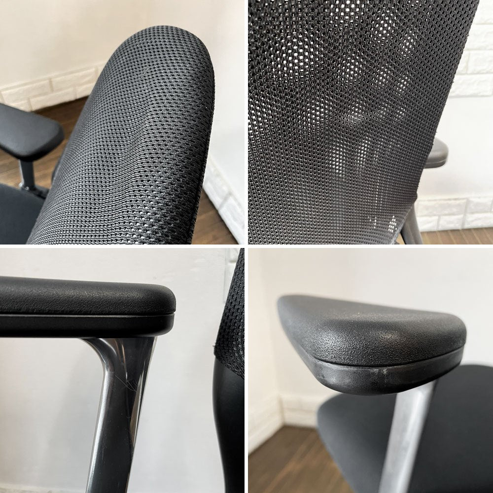 ヴィトラ vitra メダ2チェア MEDAⅡ オフィスチェア デスクチェア 昇降機能 リクライニングロック ブラック アルベルト・メダ 現状品 ◎