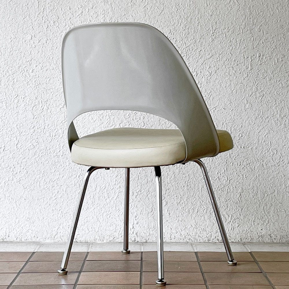 ノル Knoll エーロ・サーリネン Eero Saarinen エグゼクティヴ #72 サイドチェア FRPシェル PVCシート メタルベース 50-60's ビンテージ ◇