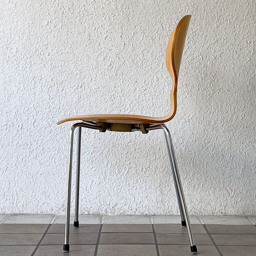 フリッツハンセン Fritz Hansen 3101 アリンコチェア アントチェア 4本脚 ナチュラルビーチ ラッカー仕上げ フェルトグライズ アルネ・ヤコブセン B ◇
