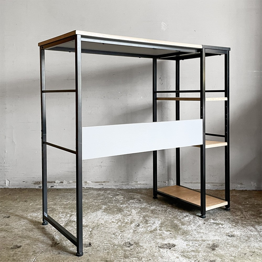 ニッセン nissen ダストボックス上キッチンカウンター 作業台 ブラック×ナチュラル 定価¥13,090- ■