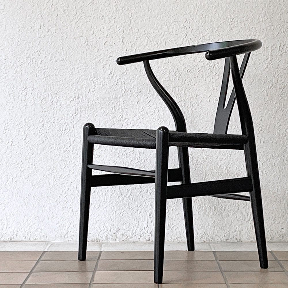 カールハンセン＆サン Carl Hansen & Son CH24 Yチェア ブラックラッカー × ブラックペーパーコード ハンス・J・ウェグナー ビーチ材 A ◇