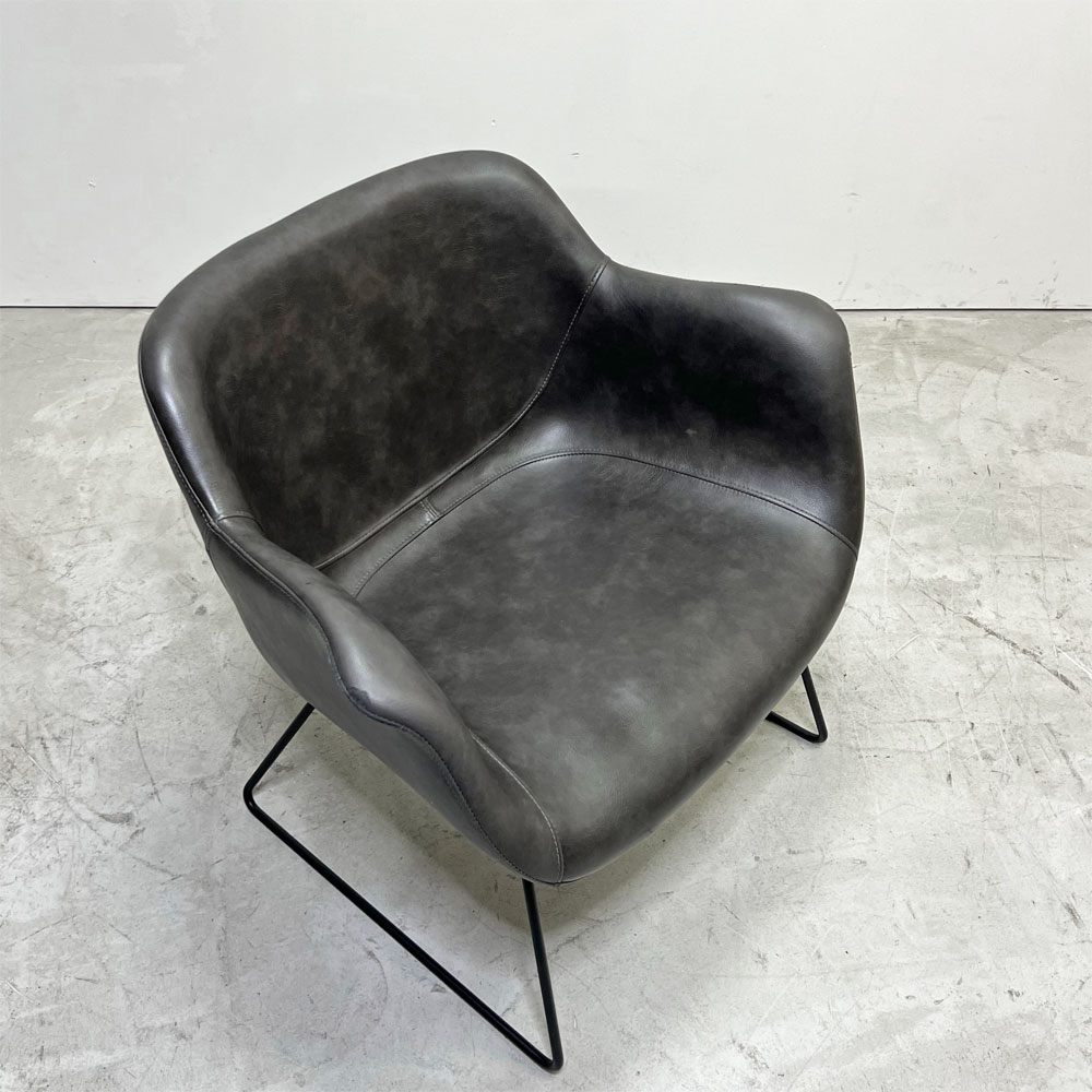 アデペシュ adepeche パニッシュ シェルチェア PUNISH shell chair アームチェア  PUレザー 合皮 スチール インダストリアル ●