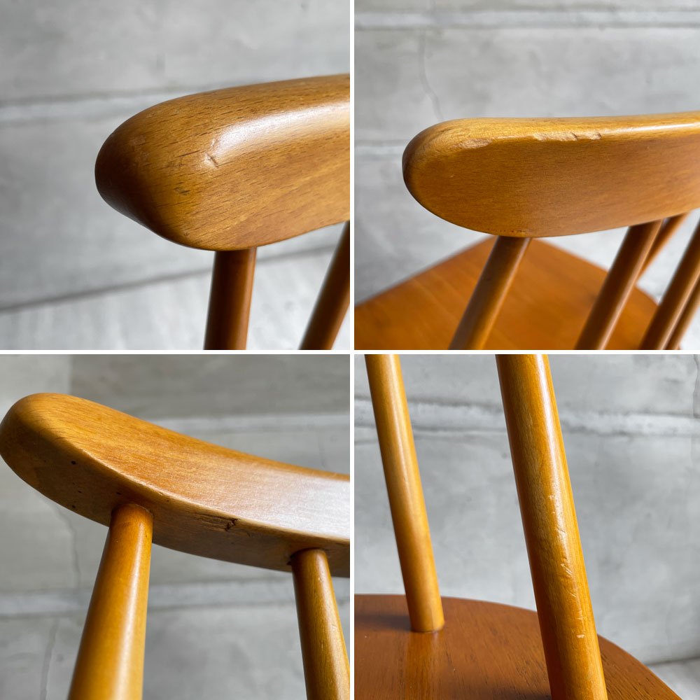 エズビーヴァーケン Edsby Verken ファネットチェア Fanett Chair ダイニングチェア チーク材×ビーチ材 イルマリ・タピオヴァーラ スウェーデン 北欧ビンテージ ♪
