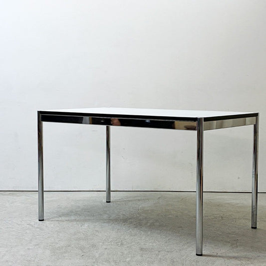 USMモジュラーファニチャー USM Haller USMハラーテーブル ワーキングデスク ダイニングテーブル パールグレーラミネート(ホワイト) W125 H74cm フリッツハラー スイス ●
