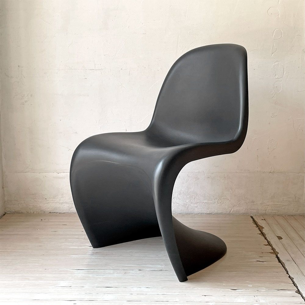 ヴィトラ vitra パントンチェア ダイニングチェア スタッキングチェア ヴェルナー・パントン Panton ミッドセンチュリー スペースエイジ ブラック ★