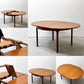 ネイサンファニチャー NATHAN Furniture チーク材 エクステンション ダイニングテーブル 伸長式 ラウンド W122cm 英国家具 UKビンテージ ●