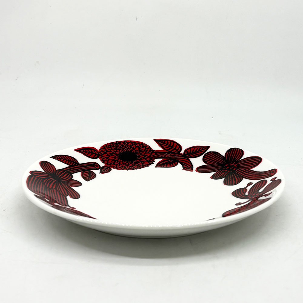 グスタフスベリ GUSTAVSBERG レッドアスター RED ASTER デザートプレート Φ17.5cm スティグ・リンドベリ スウェーデン 北欧食器 ビンテージ ●