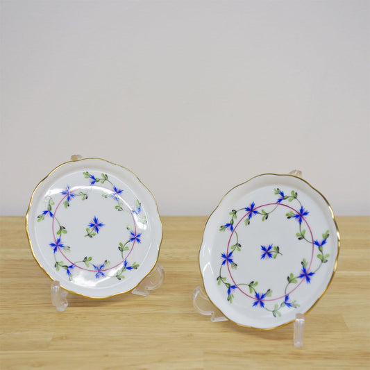 ヘレンド herend コースター 2枚セット bule garland coaster ◎