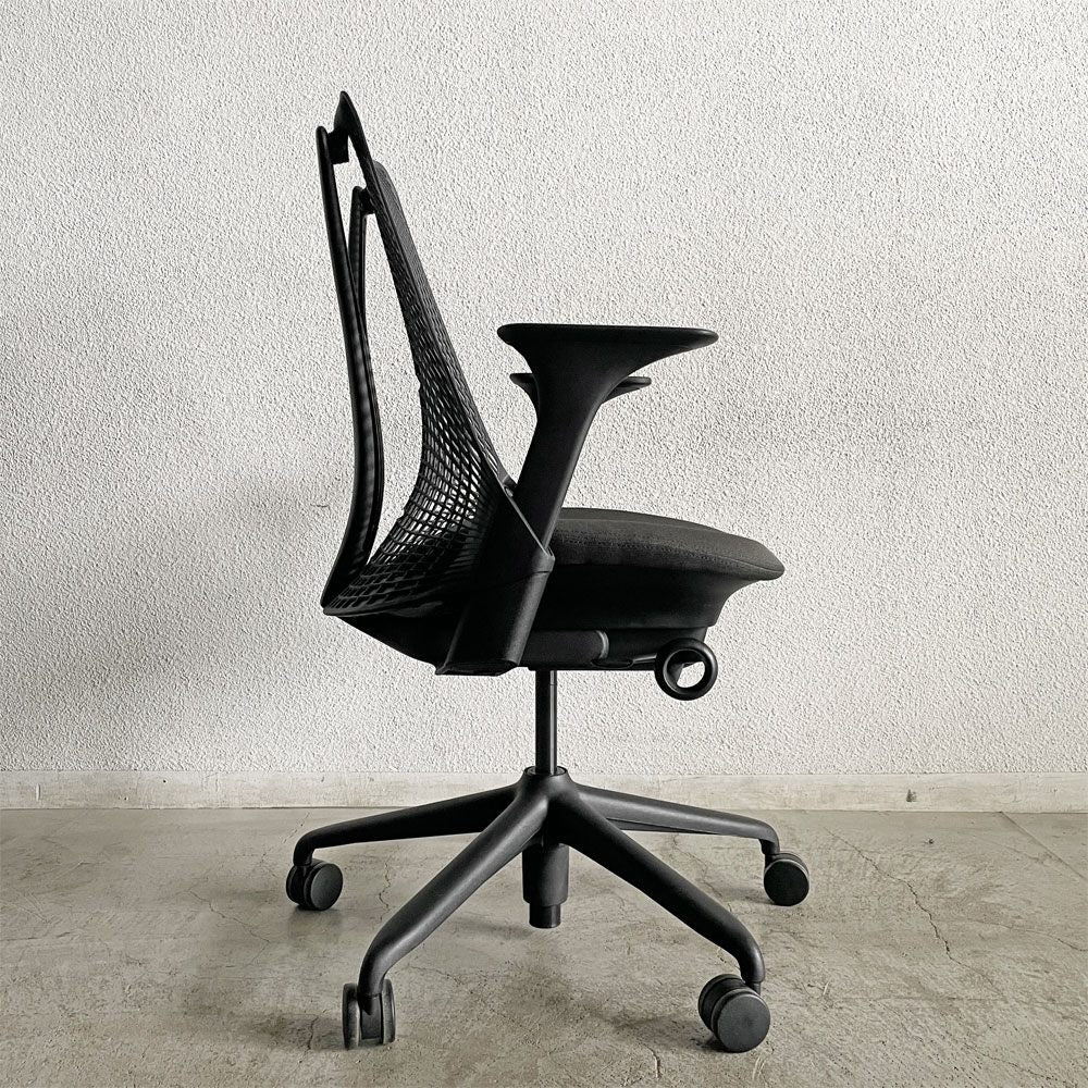ハーマンミラー Herman Miller セイルチェア SAYL CHAIR デスクチェア オフィスチェア ブラック ミドルバック イヴ・ベアール 2016年製 旧モデル 〓