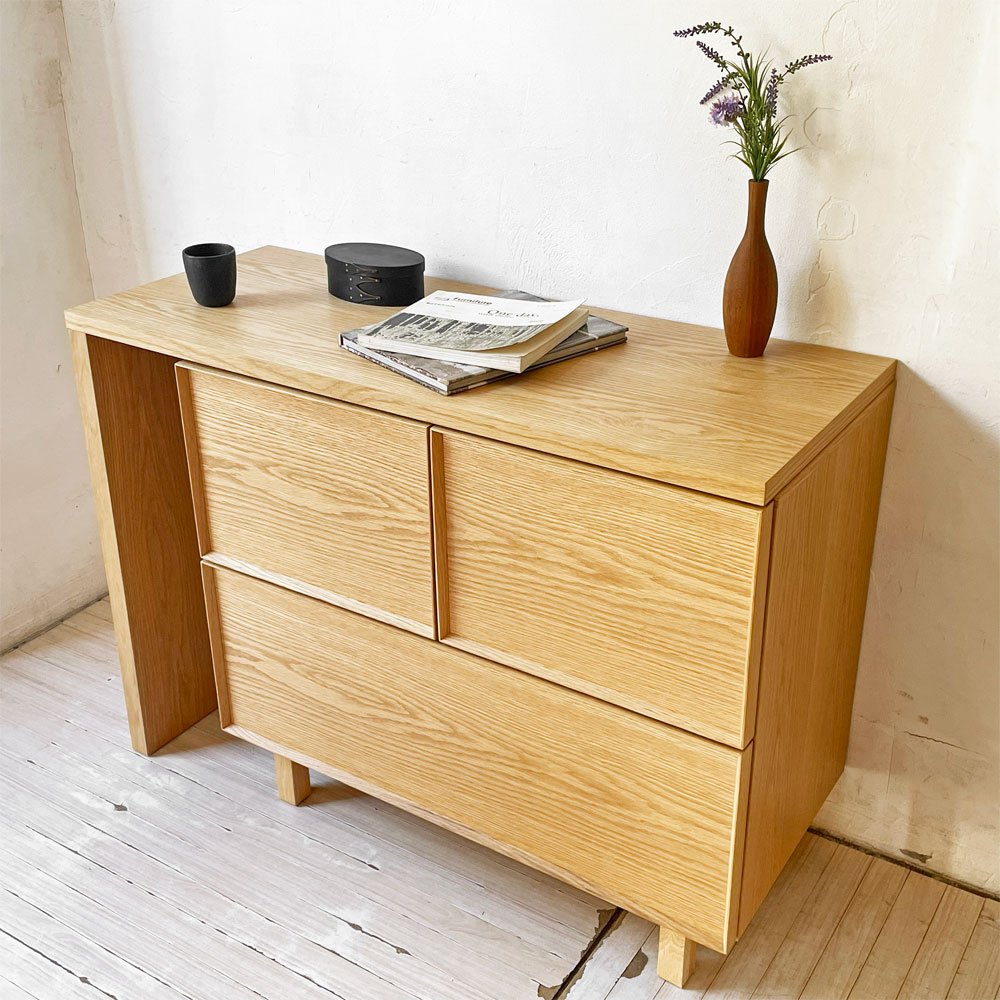 アクタス ACTUS トワード TOWARD チェスト＆サポートテーブル 80LO-2/1CHEST SGL OAK レッグ V3 デスク ナチュラルスタイル 美品 ★