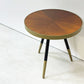 Whitelabel Living デニス サイドテーブル Denise Side Table アッシュ材 鉄脚 アイアンレッグ ウォールナット系カラー ●