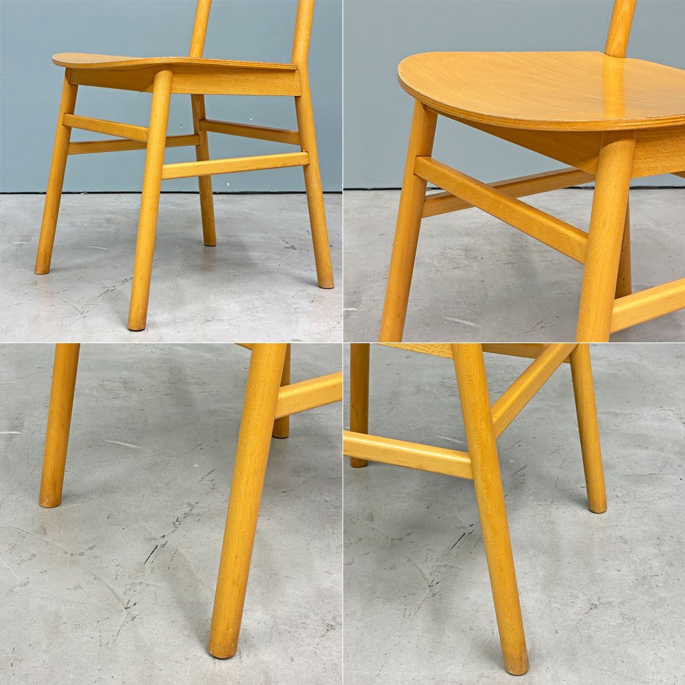 アノニマスデザイン プライウッド ダイニングチェア サイドチェア W40×H77cm ビーチ材 ナチュラル ◎