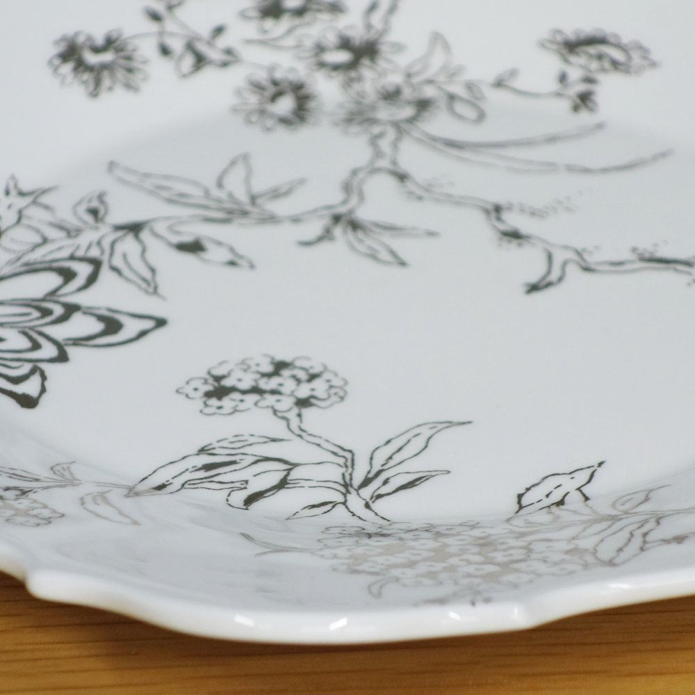 ウェッジウッド WEDGWOOD シノワズリ プラチナ スクエアプレート w23cm ジャスパーコンラン 英国製 A ◎