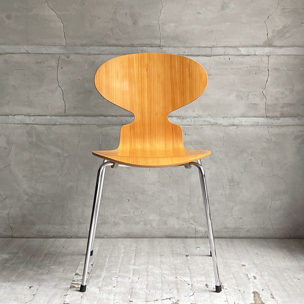 フリッツハンセン Fritz Hansen 3101 アントチェア 4本脚 ナチュラルビーチ材 ラッカー仕上げ アルネ・ヤコブセン 北欧家具 A ♪