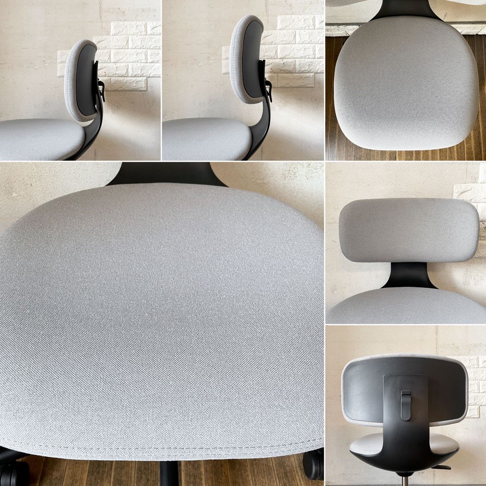 ヴィトラ vitra ルーキー Rookie デスクチェア キャスターチェア ライトグレーファブリック ×ディープブラック 高さ調整可 コンスタンチン・グルチッチ 定価￥78,100- ◎
