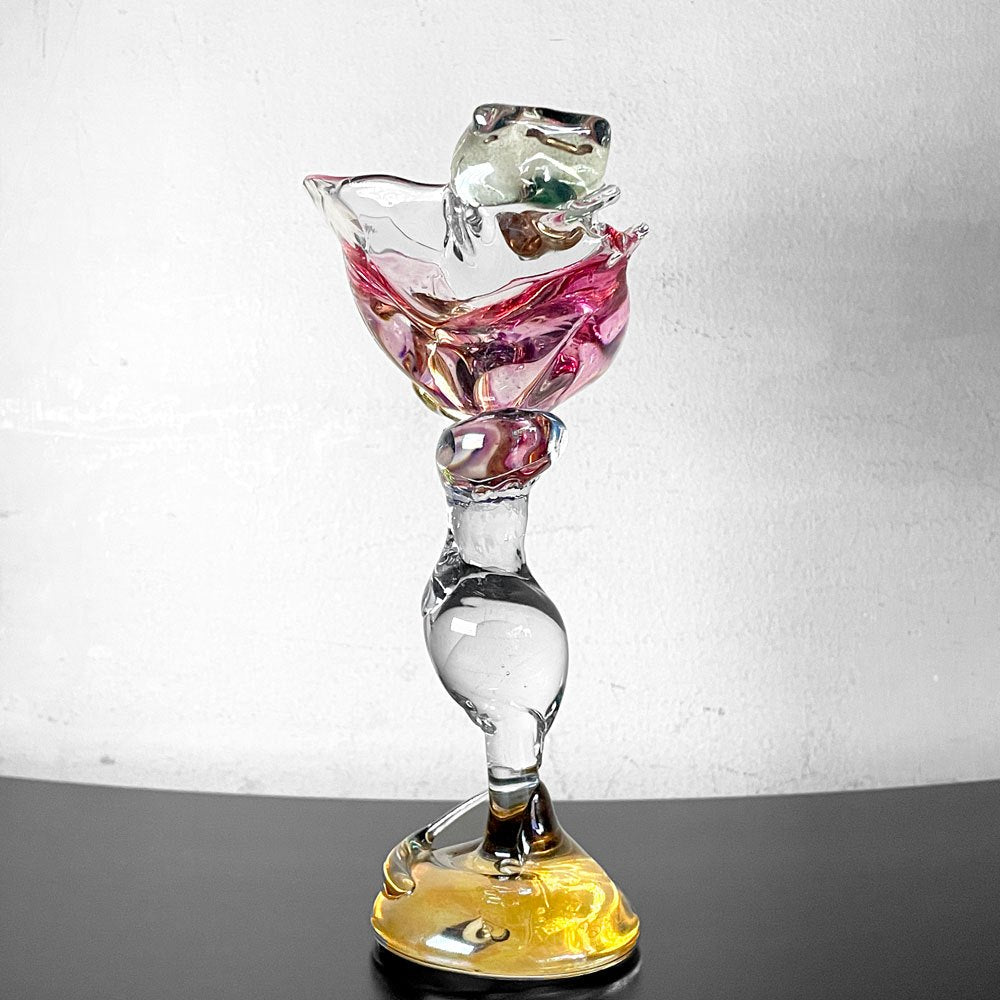 河内麻子 ASAKO KAWACHI ガラス ゴブレットグラス 吹きガラス オブジェ ガラス作家 現代作家 ■