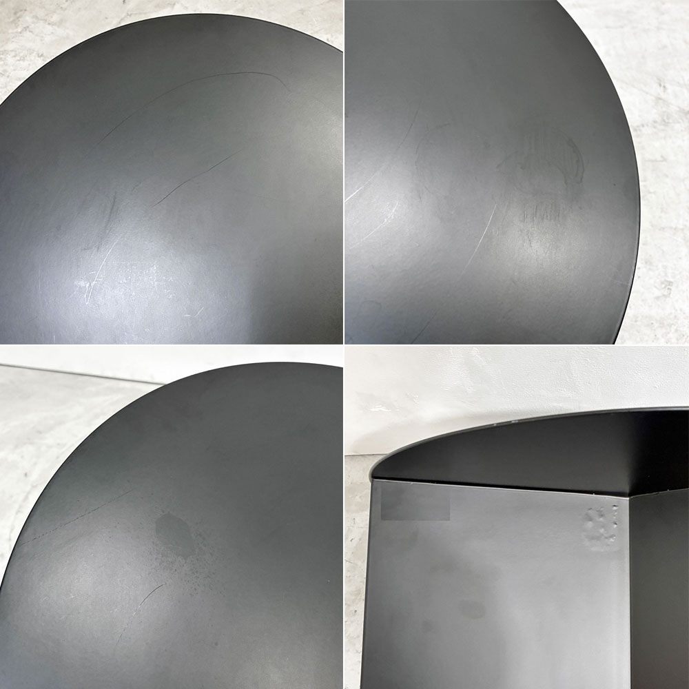 ヘイ HAY スリットテーブル SLIT TABLE XL サイドテーブル ローテーブル ラウンド Φ45cm スチール ブラック 北欧 デンマーク モダン A ●