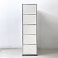 ユーエスエムハラー USMハラー USM Haller キャビネット シェルフ 1列5段 W77×D37×H129cm グラファイトブラック × ピュアホワイト ●