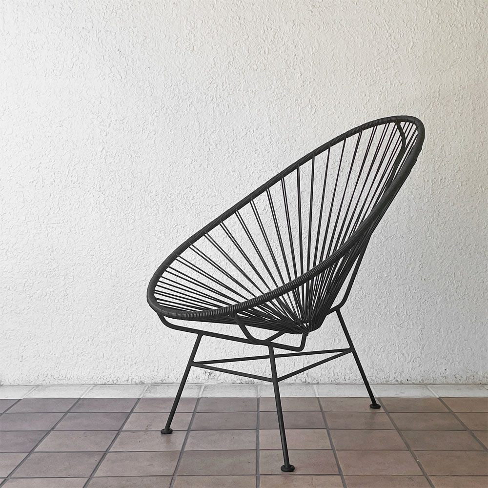 メトロクス METROCS アカプルコチェア Acapulco Chair ブラック アウトドアチェア PVCコード ブラックスチール ハンドメイド メキシコ 定価￥70,400- ◇