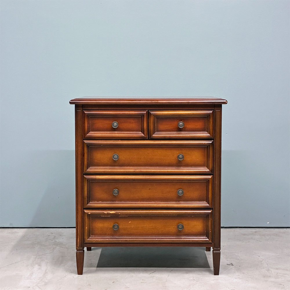 ヨーロピアンクラシカルデザイン European Classical Design サイドチェスト 5ドロワー W59.5cm ミニチェスト ◎