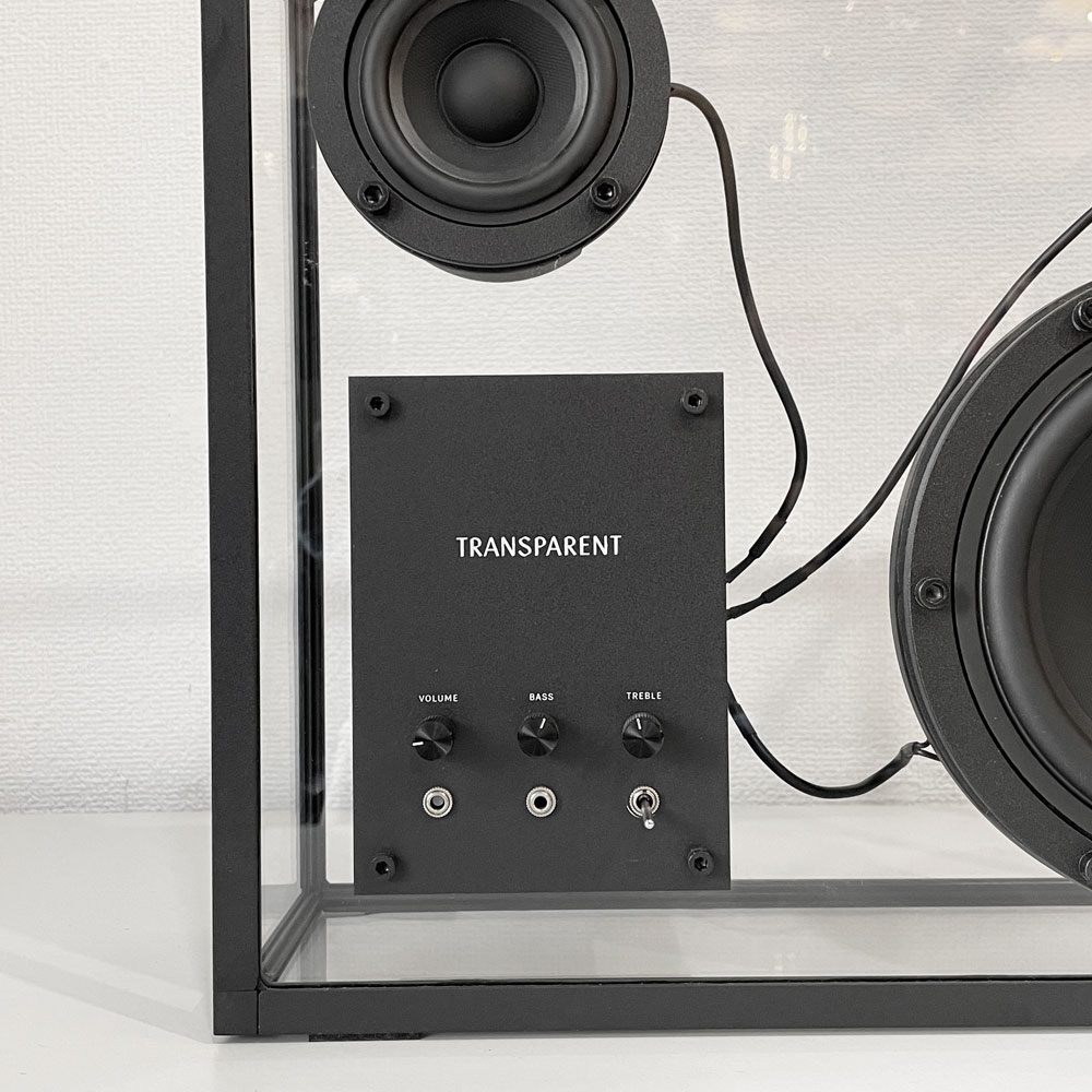 トランスペアレントスピーカー TRANSPARENT SPEAKER ブルートゥース ブラックコード 北欧 スウェーデン モダンデザイン 定価：176,000円 ◎