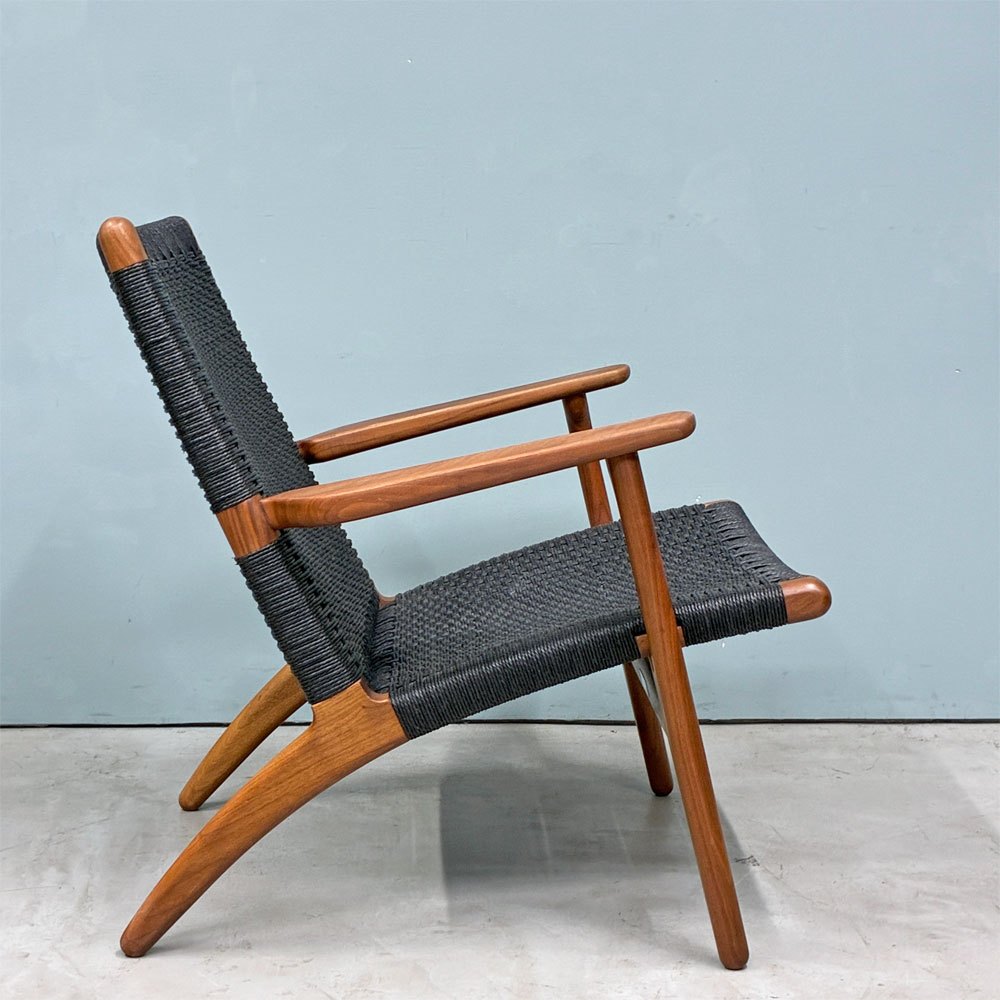 カールハンセン＆サン Carl Hansen & Son CH25 イージーチェア ラウンジチェア ウォールナット材 ブラックペーパーコード ハンス・J・ウェグナー デンマーク 北欧家具 ◎