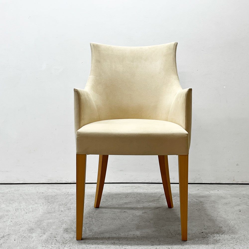 イデー IDEE アミアームチェア AMI ARM CHAIR ダイニングチェア 1pソファ ラムース生地 アイボリー 参考定価￥89,900- ●