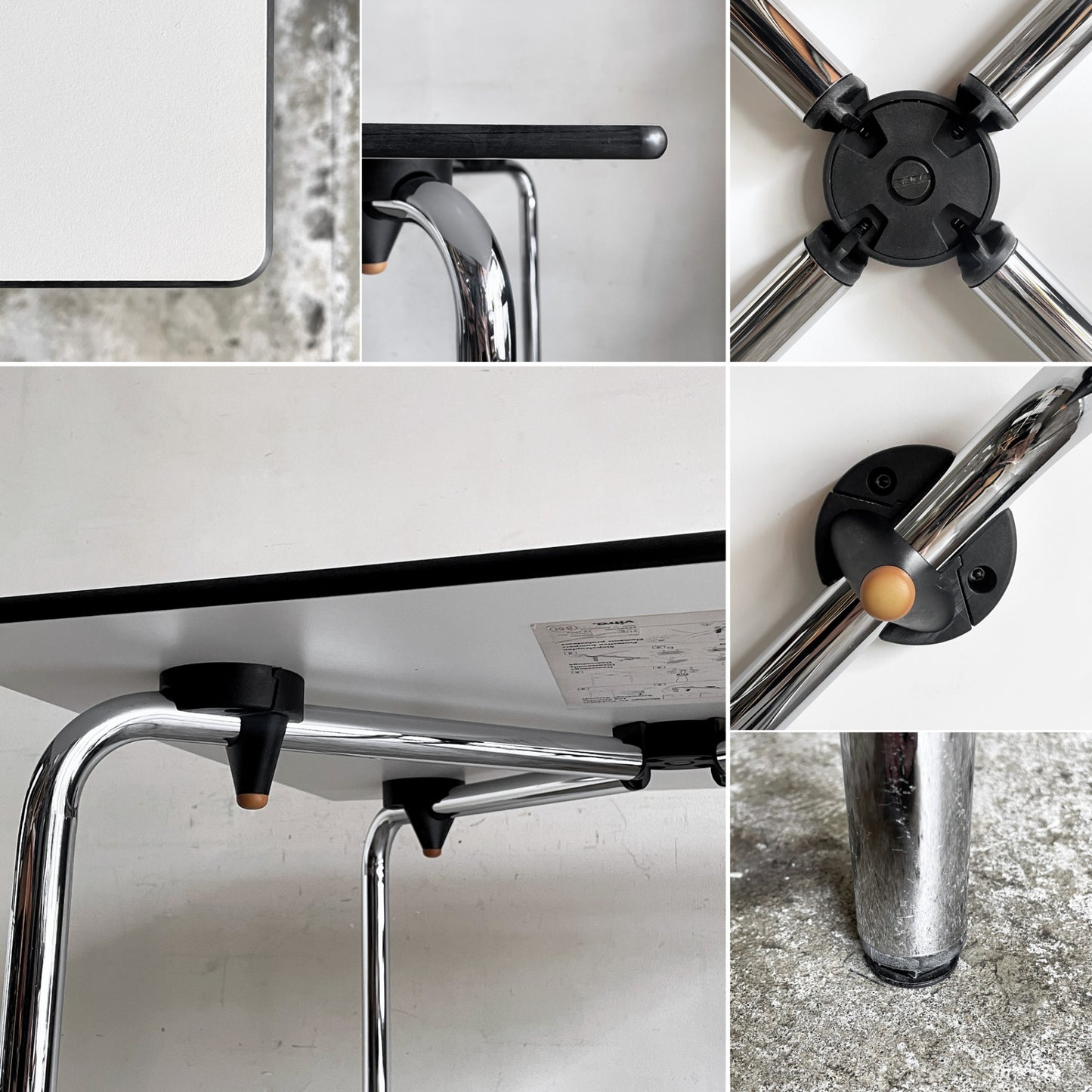 ヴィトラ vitra ハルテーブル HAL Table Square ダイニングテーブル スクエア W75cm ホワイト ジャスパー・モリソン 廃番 ■