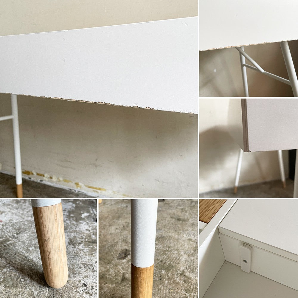 ボーコンセプト Boconcept クパチーノ デスク Cupertino Desk 書斎 学習机 W140cm オーク材 リバーシブル天板 北欧 デンマーク 定価134,900円 ■
