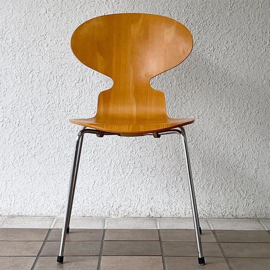 フリッツハンセン Fritz Hansen アントチェア 4本脚 ナチュラルビーチ ラッカー アルネ・ヤコブセン 北欧家具 F ◇
