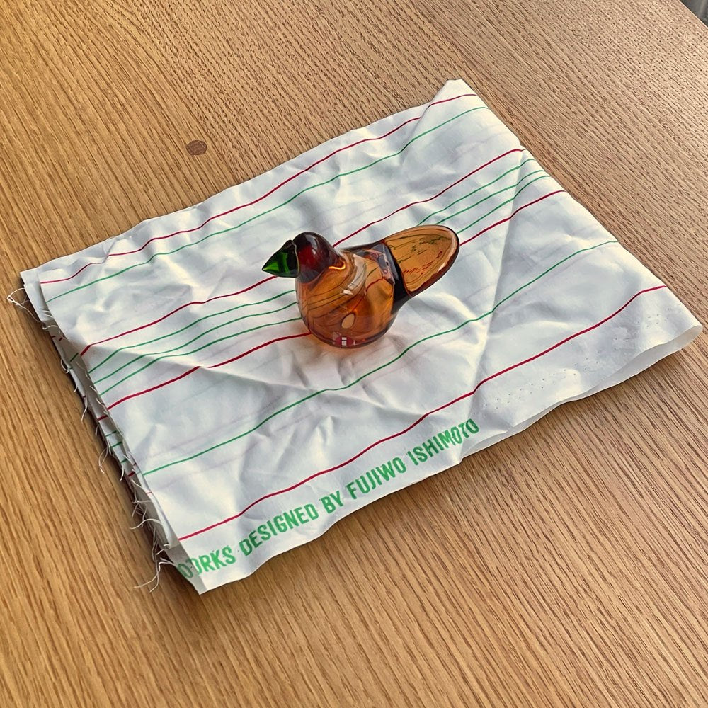イッタラ iittala バーズバイトイッカ Birds by Toikka セビリアオレンジ×グリーン 2015年 131/1000 イッタラバード オイバ・トイッカ SCOPE別注 箱・テキスタイル付き♪