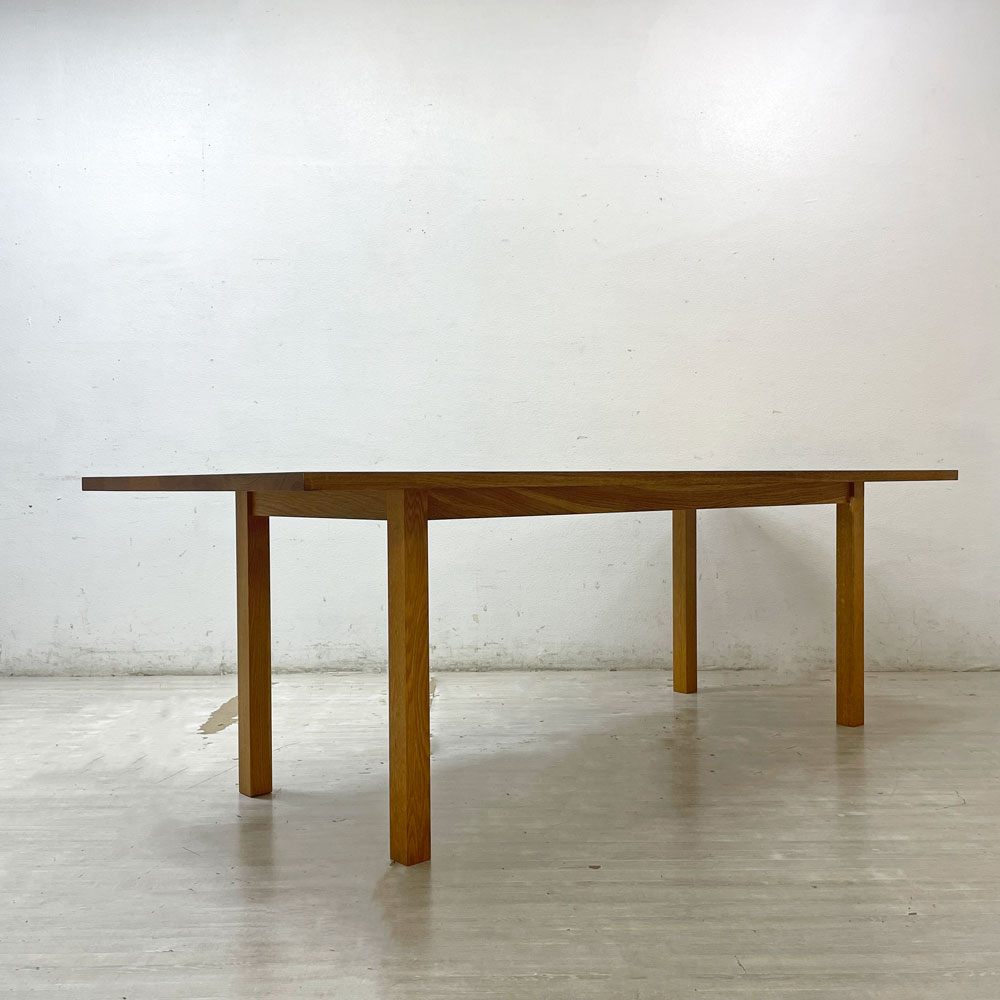 無印良品 MUJI リアルファニチャー REAL FURNITURE ダイニングテーブル オーク無垢集成材 シンプル ナチュラルテイスト W220cm ●