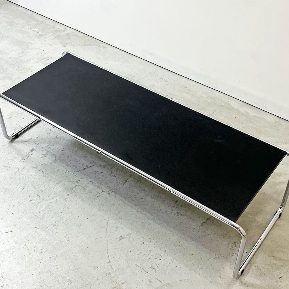 ラッチオテーブル Laccio Table ローテーブル コーヒーテーブル ブラック マルセル・ブロイヤー Marcel L Breuer リプロダクト品 ●