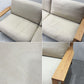 無印良品 MUJI 木製フレーム 3シーターソファ オットマン付き 3人掛け オーク材 カバーリング仕様 洗濯可 ●