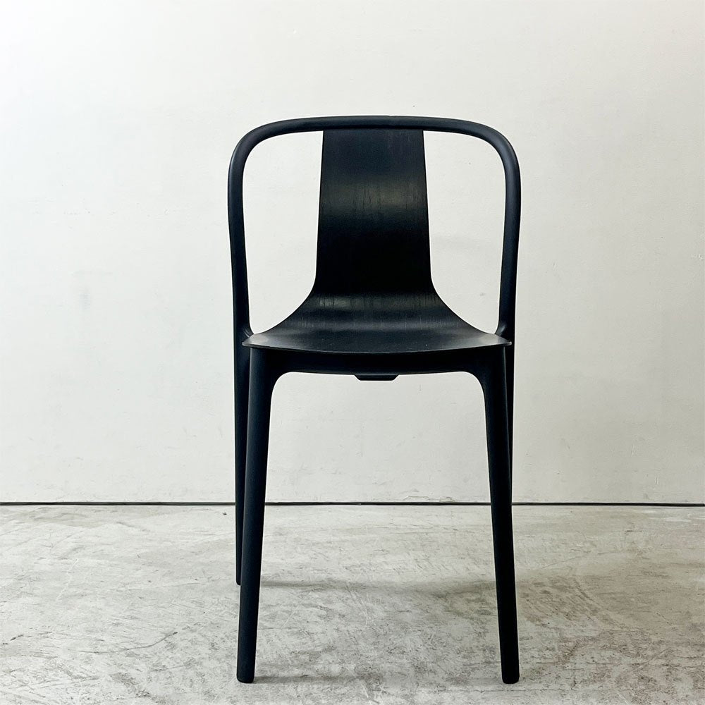 ヴィトラ Vitra ベルヴィルチェア Belleville Chair アームレスチェア ダイニングチェア スタッキングチェア オーク材 ダークブラウン系カラー ロナン & エルワン・ブルレック A ●