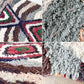 モロッカンラグ MOROCCAN RUG ボシャルウィット Boucherouite 手織り絨毯 ラグ ネイティブ柄 195×95cm モロッコ ◇