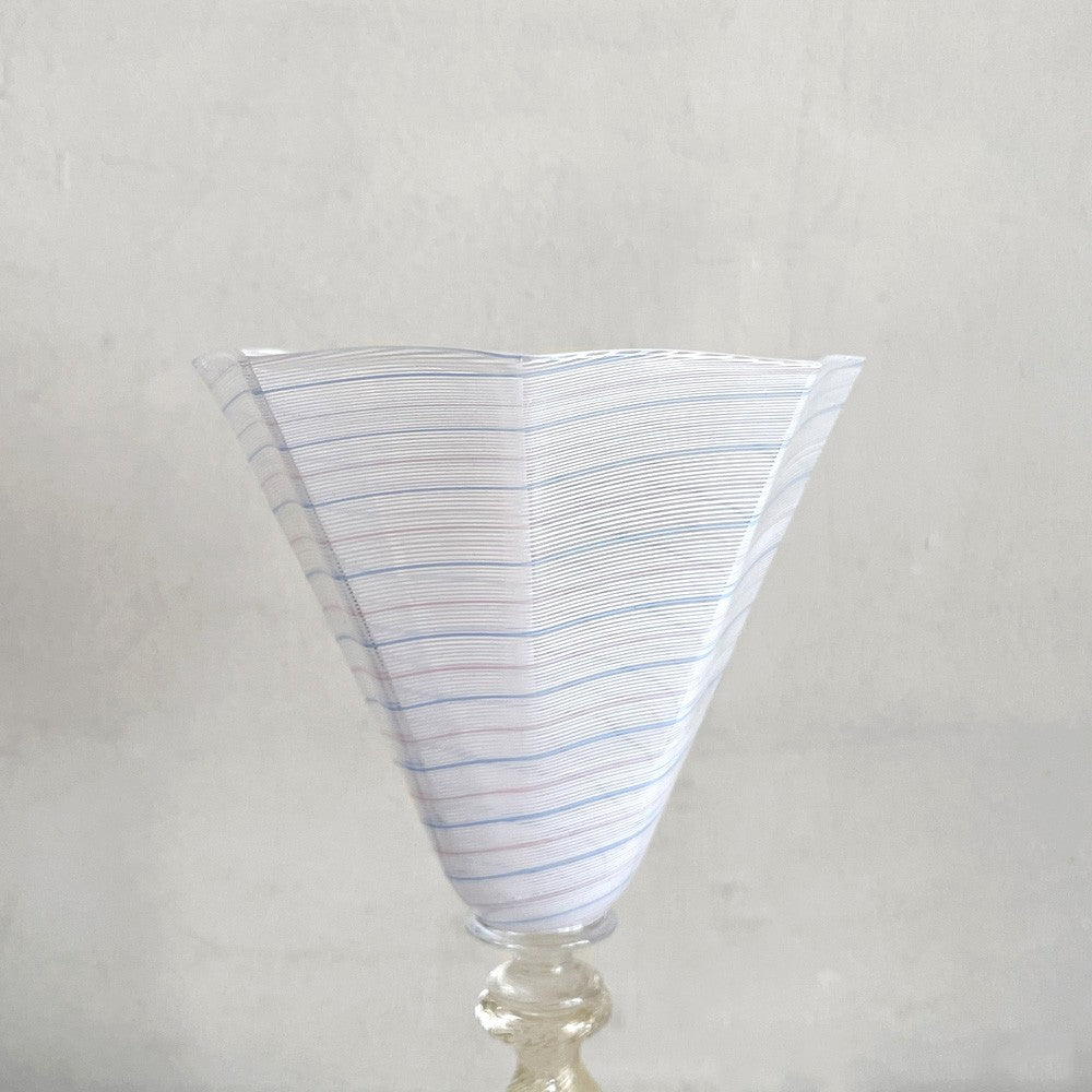 ベネチアンガラス Venetian glass ゴブレット ワイングラス 金彩 ムラーノ イタリア ■