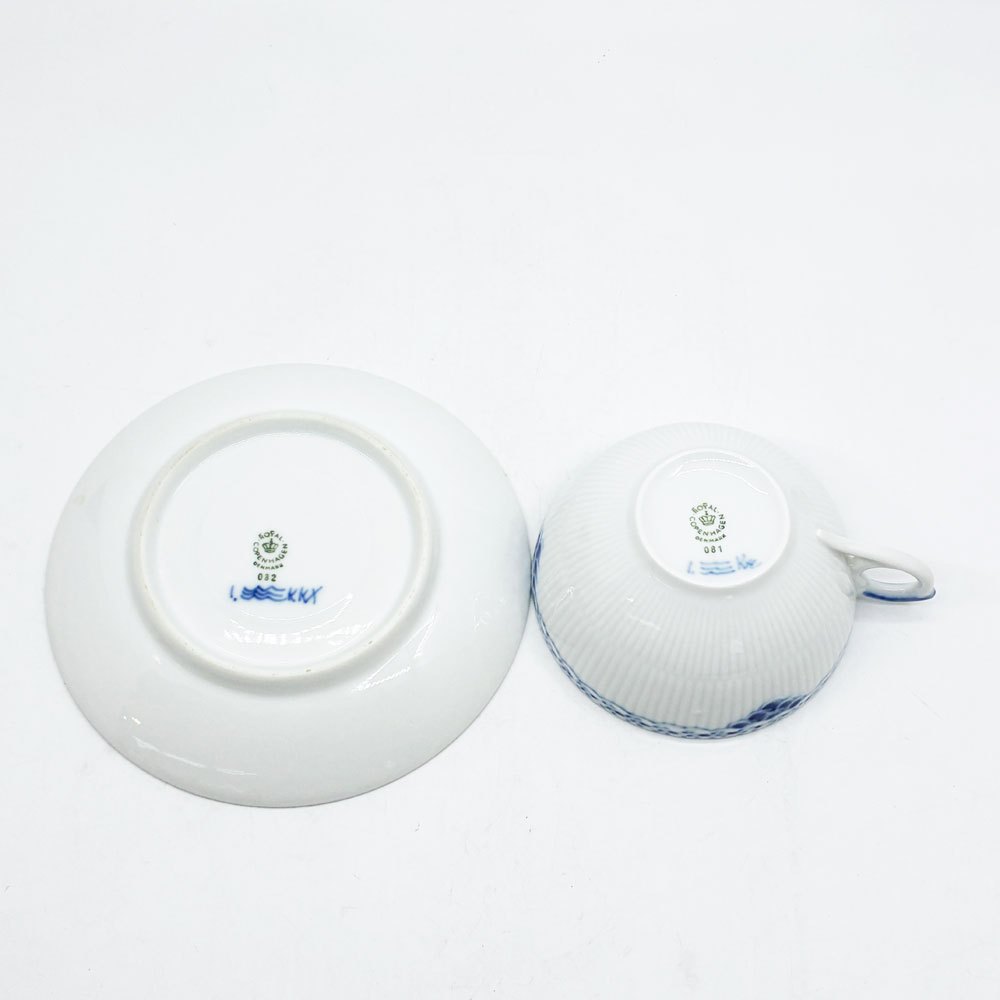 ロイヤルコペンハーゲン ROYAL COPENHAGEN プリンセス ティーカップ&ソーサー 220ml C&S デンマーク 北欧食器 A ●