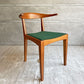 ウッドユウライクカンパニー WOOD YOU LIKE COMPANY アイチェア クッション AI CHAIR ハーフアームチェア チェリー無垢材 ファブリック グリーン 座面張替済 B ♪
