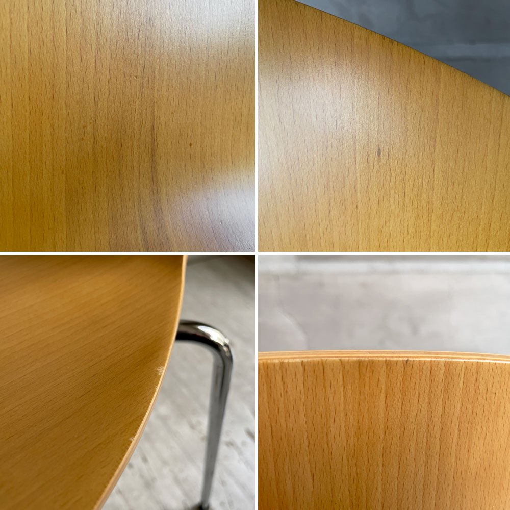 フリッツハンセン Fritz Hansen 3101 アントチェア 4本脚 ナチュラルビーチ材 ラッカー仕上げ アルネ・ヤコブセン 北欧家具 B ♪