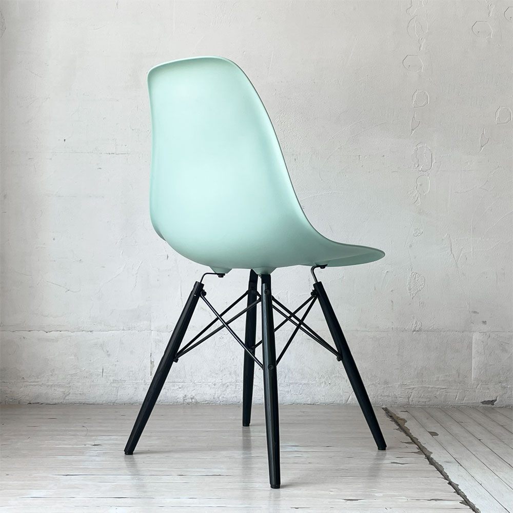 ハーマンミラー HermanMiller サイドシェルチェア アクアスカイ×エボニー ドゥエルレッグ  ポリプロピレン製 イームズ ミッドセンチュリー ★