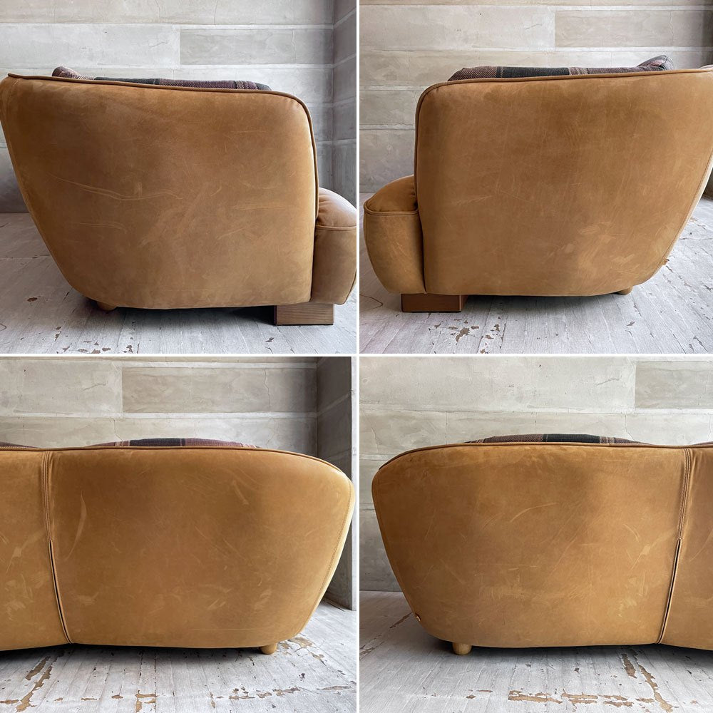 クラッシュゲート CRASH GATE タブレザーワークス tabu Leather Works オピアム OPIUM 3Pソファ  キャメル オイルレザー 定価 ¥418,000- ♪