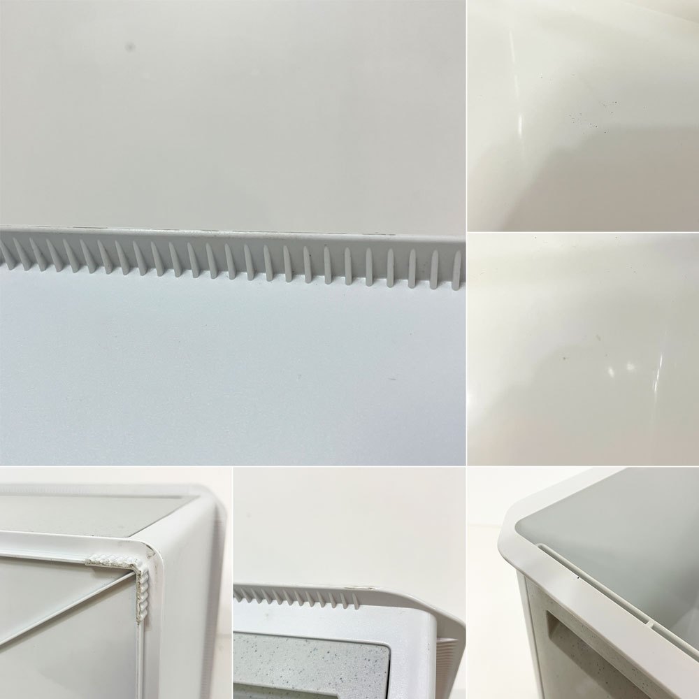 タッパーウェア Tupperware マルチオーガナイザー ワイド ドロップダウンドア グレー×ホワイト ●
