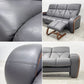 冨士ファニチア FUJI FURNITURE 3pソファ＋オットマン2台付き 本革張り リクライニング機能付き〓