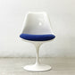 ノル Knoll チューリップチェア ダイニングチェア  エーロ・サーリネン Eero Saarinen 固定式 FRP製 ファブリッククッション ブルー スペースエイジ ミッドセンチュリー ビンテージ ●