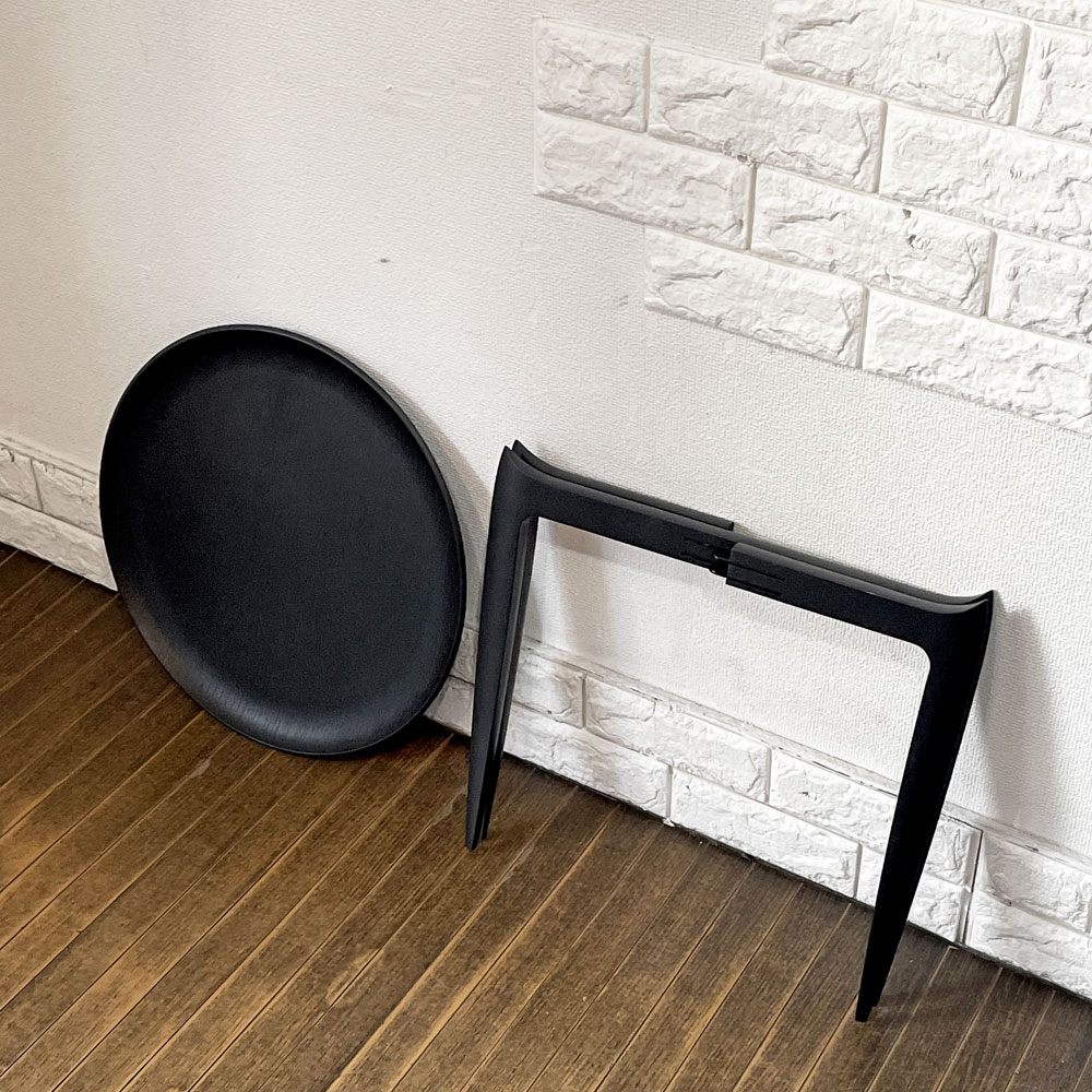 フリッツハンセン Fritz Hansen トレイテーブル TRAY TABLE スモール オークプライウッド ブラック サイドテーブル ヴィスムセン＆エンゲホルム デザイン ◎