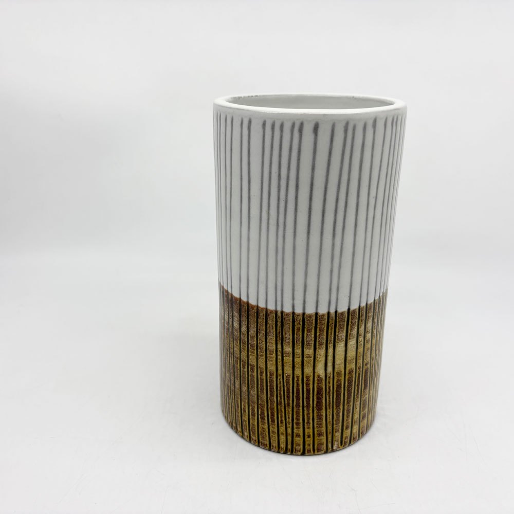 ウプサラエクビィ Upsala Ekeby ストライプドベース STRIPED VASE フラワーベース 花瓶 マリ・シムルソン Mari Simmulson H16.5cm 北欧雑貨 スウェーデン ●
