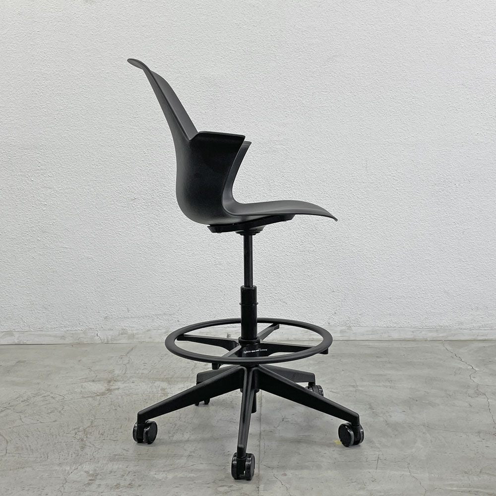 スチールケース Steelcase ノード ファイブスター スツール Node FIVE-STAR STOOL ハイスツール 製図チェア キャスター オフィス 定価約87,000円C 〓